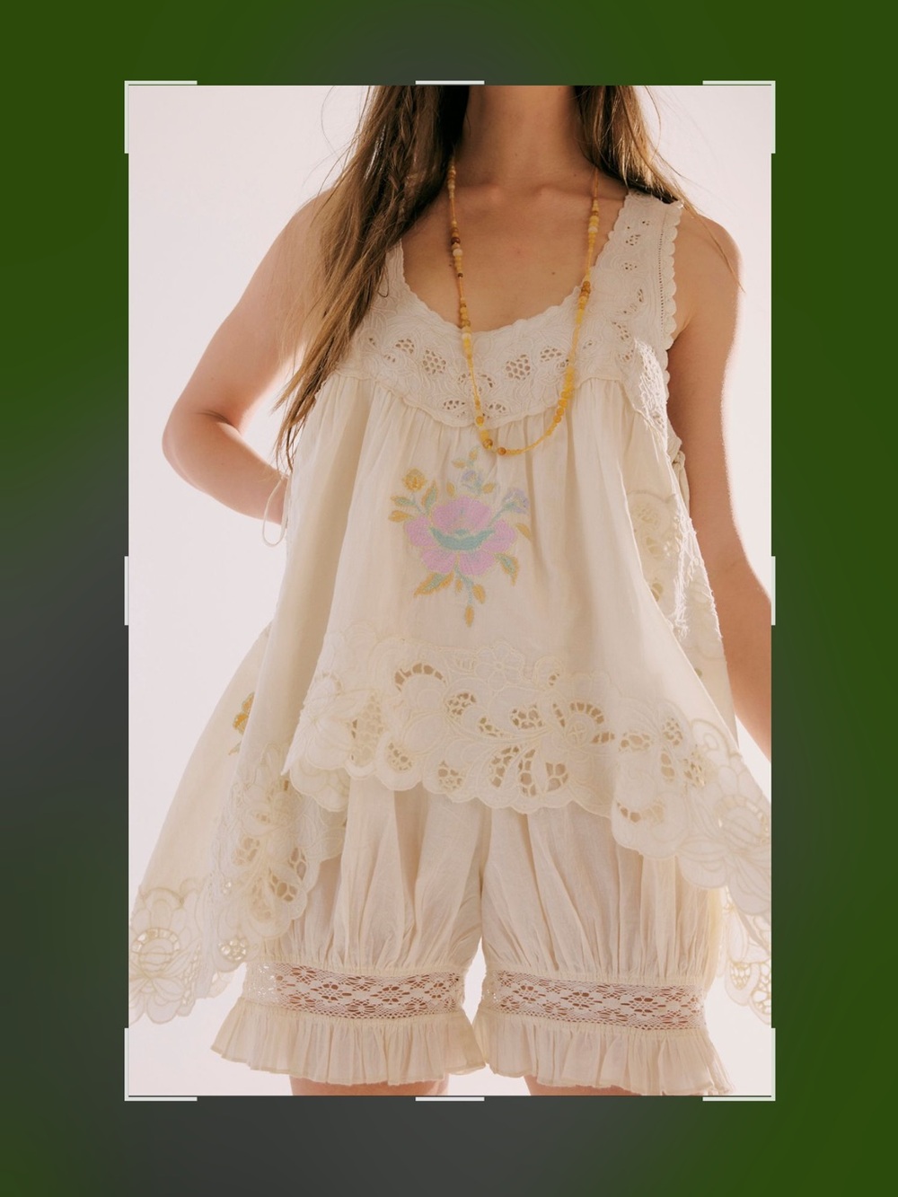 Free People Creaeye catcher bloomsie romper